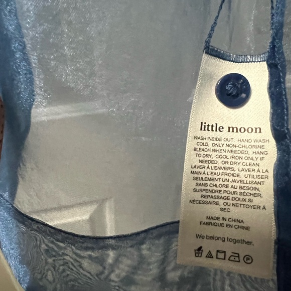 Womens Little Moon sheer blue organza dress from Aritzia - size 10 - NWT - Picture 8 of 16